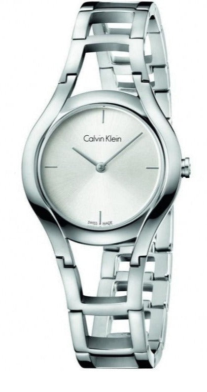Calvin Klein Class White Dial Silver Steel Strap Watch for Women - K6R23126 Authentic Buy Shop Now
