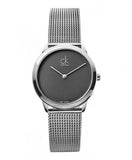 Calvin Klein Minimal Grey Dial Silver Mesh Bracelet Watch for Women - K3M2212X Authentic Buy Shop Now