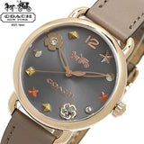 Coach Delancey Grey Dial Brown Leather Strap Watch for Women - 14502797 Authentic Buy Shop Now