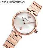 Emporio Armani Mother of Pearl Dial Rose Gold Steel Strap Watch For Women - AR11236 Authentic Buy Shop Now