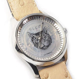 Gucci G Timeless Automatic Mother of Pearl Dial Brown Leather Strap Watch For Women - YA1264112 Authentic Buy Shop Now