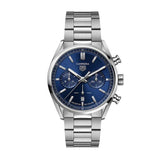 Tag Heuer Carrera Chronograph Blue Dial Silver Steel Strap Watch for Men - CBN2011.BA0642 Authentic Buy Shop Now