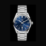 Tag Heuer Carrera Twin Time Blue Dial Silver Steel Strap Watch for Men - WBN201A.BA0640 Authentic Buy Shop Now
