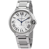 Cartier Ballon Bleu De Cartier Silver Dial Silver Steel Strap Watch for Men - WSBB0049 Authentic Buy Shop Now