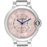 Cartier Ballon Bleu De Cartier Pink Dial Silver Steel Strap Watch for Women - W6920041 Authentic Buy Shop Now