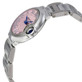 Cartier Ballon Bleu de Cartier Pink Dial Silver Steel Strap Watch for Women - W6920038 Authentic Buy Shop Now