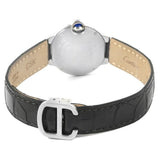Cartier Ballon Bleu Silver Dial Black Leather Strap Watch for Women - W69018Z4 Authentic Buy Shop Now