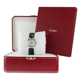 Cartier Ballon Bleu Silver Dial Black Leather Strap Watch for Women - W69018Z4 Authentic Buy Shop Now