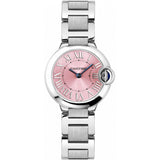 Cartier Ballon Bleu de Cartier Pink Dial Silver Steel Strap Watch for Women - W6920038 Authentic Buy Shop Now