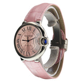 Cartier Ballon Bleu De Cartier Pink Dial Pink Leather Strap Watch for Women - WSBB0007 Authentic Buy Shop Now