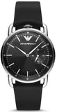 Emporio Armani Aviator Quartz Black Dial Black Leather Strap Watch For Men - AR11336 Authentic Buy Shop Now