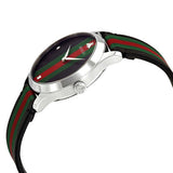 Gucci G Timeless Quartz Black Dial Multicolored Black Leather Strap Watch For Men - YA1264079 Authentic Buy Shop Now