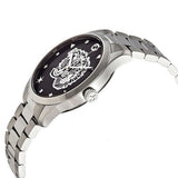Gucci G Timeless Diamonds Black Dial Silver Steel Strap Watch For Women - YA1264125 Authentic Buy Shop Now
