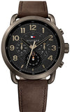 Tommy Hilfiger Briggs Chronograph Black Dial Brown Leather Strap Watch for Men - 1791425 Authentic Buy Shop Now