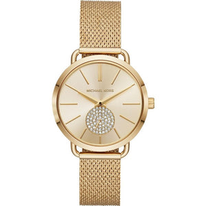 Michael Kors Portia Gold Dial Gold Mesh Bracelet Watch for Women - MK3844 Authentic Buy Shop Now