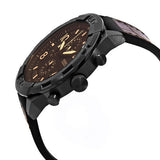 Fossil Bronson Chronograph Brown Dial Brown Leather Strap Watch for Men - FS5713 Authentic Buy Shop Now