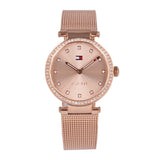 Tommy Hilfiger Lynn Quartz Rose Gold Dial Rose Gold Mesh Bracelet Watch For Women - 1781865 Authentic Buy Shop Now