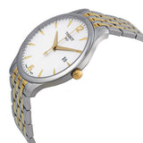 Tissot T Classic Tradition White Dial Two Tone Mesh Bracelet Watch For Men - T063.610.22.037.00 Authentic Buy Shop Now