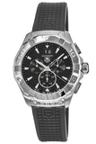 Tag Heuer Aquaracer Chronograph Black Dial Black Rubber Strap Watch for Men - CAY1110.FT6041 Authentic Buy Shop Now