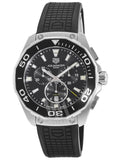 Tag Heuer Carrera Aquaracer Quartz Chronograph Black Dial Black Rubber Strap Watch for Men - CAY111A.FT6041 Authentic Buy Shop Now