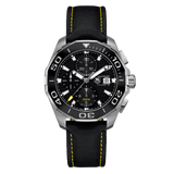 Tag Heuer Aquaracer Automatic Chronograph Black Dial Black Nylon Strap Watch for Men - CAY211A.FC6361 Authentic Buy Shop Now