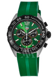 Tag Heuer Formula 1 Chronograph Green Dial Green Rubber Strap Watch for Men - CAZ101AP.FT8056 Authentic Buy Shop Now