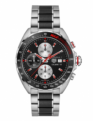 Tag Heuer Formula 1 Calibre 16 Max Verstappen Limited Edition Black Dial Two Tone Steel Strap Watch for Men - CAZ2018.BA0970 Authentic Buy Shop Now