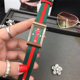 Gucci G-Frame Mother of Pearl Dial Two Tone Nylon Strap Watch For Women - YA147404 Authentic Buy Shop Now
