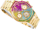 Guess Sugarrush Quartz Multicolor Dial Gold Steel Strap Watch For Women - GW0258L1 Authentic Buy Shop Now