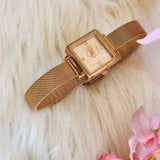Coach Cass White Dial Rose Gold Mesh Bracelet Watch for Women - 14503698 Authentic Buy Shop Now