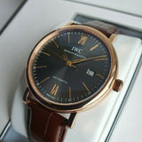 IWC Portofino Automatic Grey Dial Brown Leather Strap Watch for Men - IW356511 Authentic Buy Shop Now