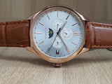 Tommy Hilfiger Oliver Chronograph White Dial Brown Leather Strap Watch for Men - 1791306 Authentic Buy Shop Now