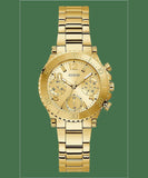 Guess Cosmic Chronograph Gold Dial Gold Steel Strap Watch for Women - GW0465L1 Authentic Buy Shop Now