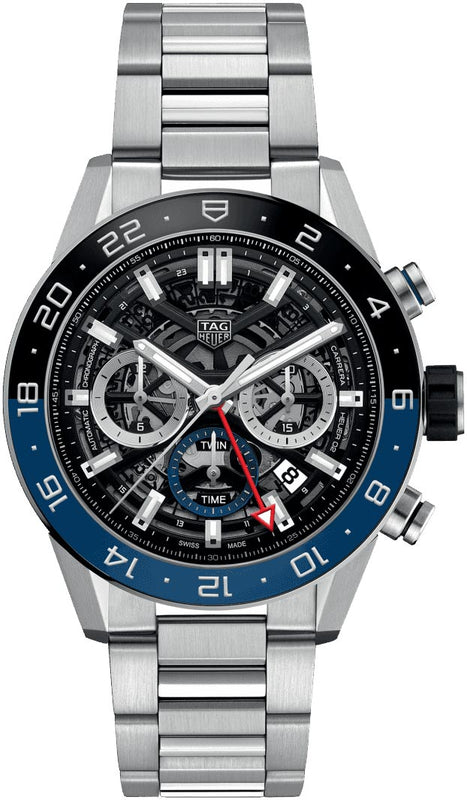 Tag Heuer Carrera Chronograph Blue Dial Silver Steel Strap Watch for Men - CBG2A1Z.BA0658 Authentic Buy Shop Now