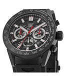 Tag Heuer Carrera Chronograph Steel & Ceramic Black Dial Black Rubber Strap Watch for Men - CBG2090.FT6145 Authentic Buy Shop Now