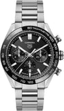 Tag Heuer Carrera Automatic Chronograph Black Dial Silver Steel Strap Watch for Men - CBN2A1B.BA0643 Authentic Buy Shop Now