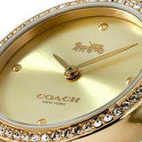 Coach Park Diamonds Gold Dial Gold Steel Strap Watch for Women - 14503171 Authentic Buy Shop Now