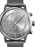 Hugo Boss Architectural Grey Dial Grey Leather Strap Watch for Men - 1513570 Authentic Buy Shop Now