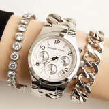 Michael Kors Runway Twist Silver Dial Silver Stainless Steel Strap Watch for Women - MK3149 Authentic Buy Shop Now