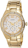 Guess Luna Diamonds White Dial Gold Steel Strap Watch for Women - W0729L2 Authentic Buy Shop Now