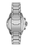 Emporio Armani World Explorer Solar Chronograph Green Dial Silver Steel Strap Watch for Men - AR11741 Authentic Buy Shop Now
