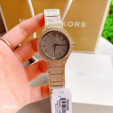 Michael Kors Kerry Crystals Gold Dial Gold Steel Strap Watch For Women - MK3360 Authentic Buy Shop Now