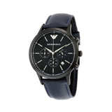 Emporio Armani Renato Chronograph Quartz Blue Dial Blue Leather Strap Watch For Men - AR2481 Authentic Buy Shop Now