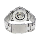 Fossil Grant Skeleton Black Dial Silver Steel Strap Watch for Men - ME3055 Authentic Buy Shop Now