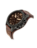 Fossil Nate Chronograph Brown Dial Brown Leather Strap Watch for Men - JR1511 Authentic Buy Shop Now
