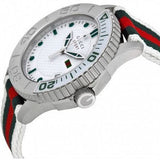 Gucci G Timeless White Dial Two Tone Nylon Strap Watch For Men - YA126231 Authentic Buy Shop Now