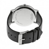 Movado Sapphire Silver Dial Black Leather Strap Watch for Men - 606694 Authentic Buy Shop Now