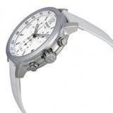 Tissot PRC 200 Chronograph White Dial White Leather Strap Watch For Men - T055.417.16.017.00 Authentic Buy Shop Now