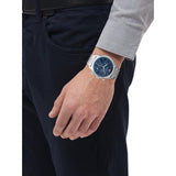 Emporio Armani Luigi Chronograph Quartz Blue Dial Silver Steel Strap Watch For Men - AR1974 Authentic Buy Shop Now