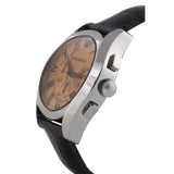 Emporio Armani Valente Chronograph Amber Dial Brown Leather Strap Watch For Men - AR1634 Authentic Buy Shop Now